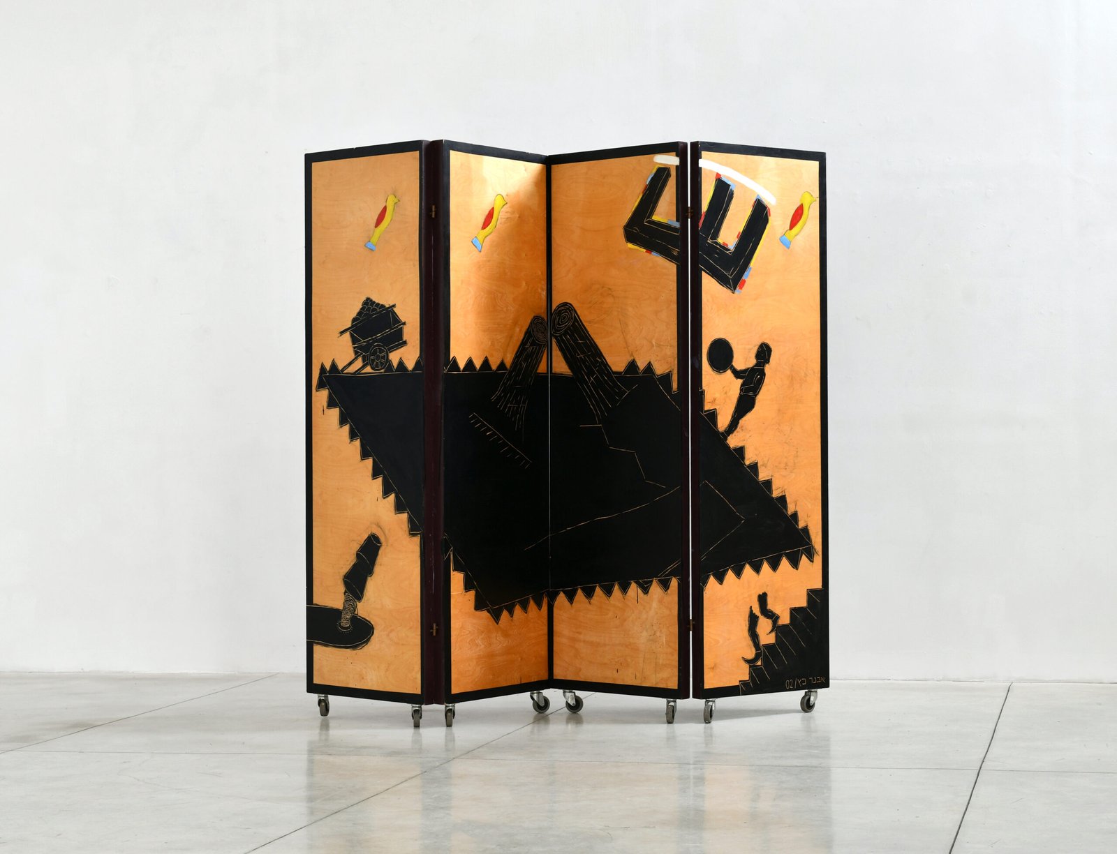 Avner Katz & Jan Rauchwerger, Partition, 2001-2002, mixed media on wood, 240x282x6 cm (8)